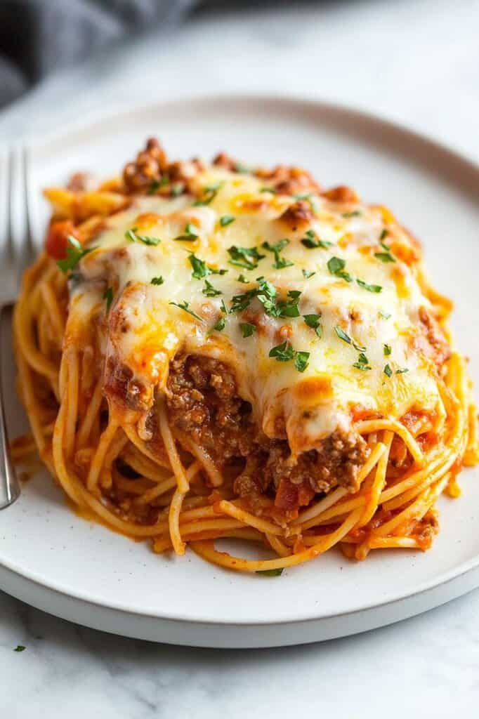 Baked Beef Spaghetti
